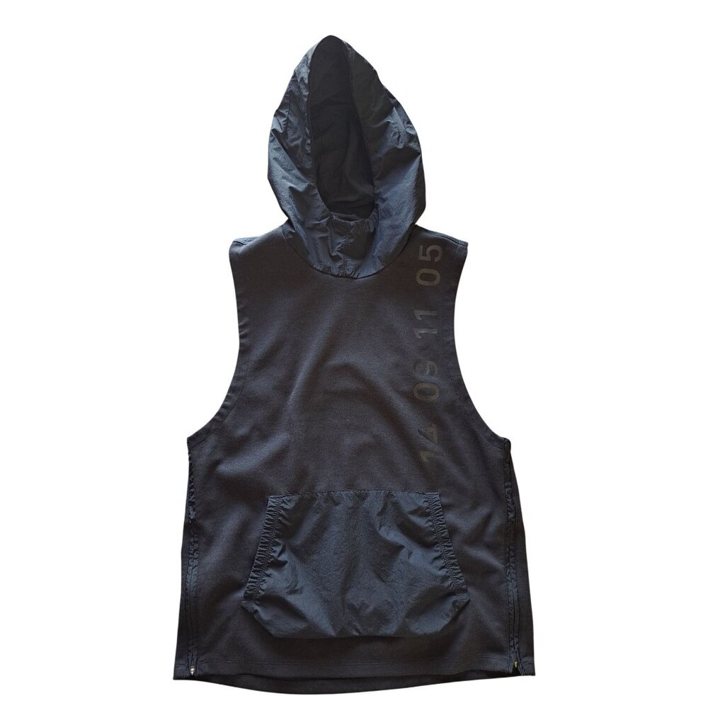 Nike ThermaTech TP Men's Hooded Sleeveless Sweatshirt Dri-FIT Black Zip Sides M - Picture 4 of 10